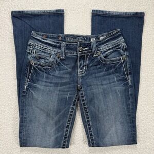 Miss Me Bootcut Jeans Women's 26 (28x31.5) Western Y2K Bling Boho Embellished